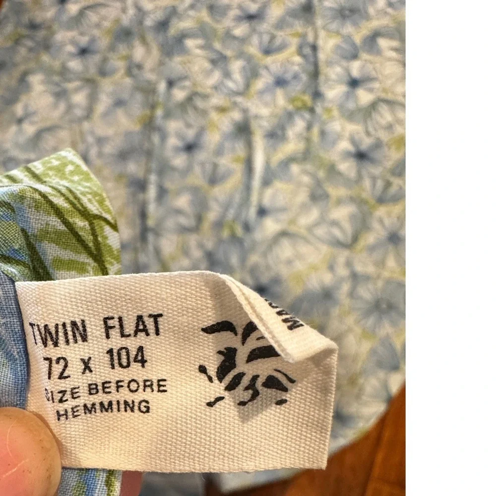Vtg Lady Pepperell Twin Flat Sheet Floral Cotton Fabric Cutter Quilt Cottagecore